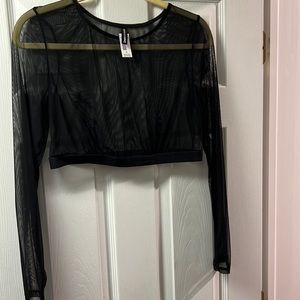 Torrid black mesh long sleeve cover BNWT size 0